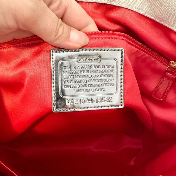 Coach Poppy-Chan Cherry Evie Tote Japanese Kawaii Pink Shoulder Bag 15542 Canvas - Picture 13 of 15